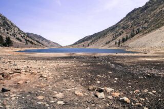 photo - Lake with Very Low Water from Years of Drought in California