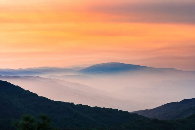photo - Sunset Views in Santa Cruz Mountains in California