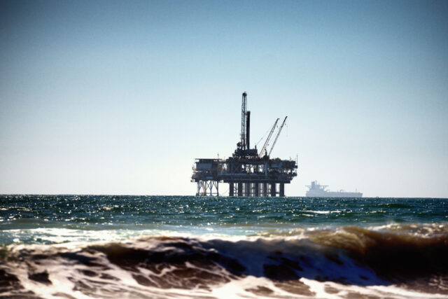 photo - Offshore Drilling Rig Near Huntington Beach, California