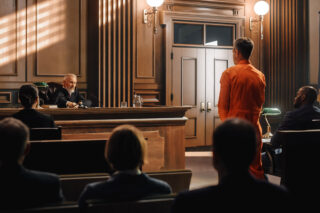 photo - Judge, Defendant, and Lawyer in Court Room