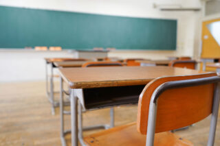photo – School Classroom with Blackboard