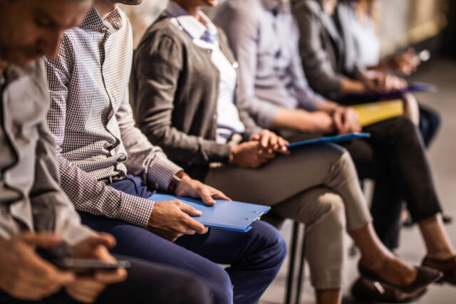 photo - group of candidates waiting for a job interview