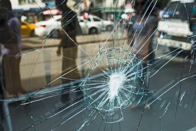 photo - Broken Jewelry Store Front Window