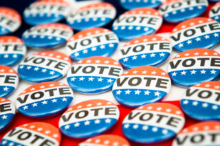 photo - Vote Buttons on Flag