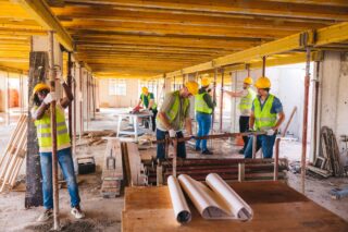 photo - Group of Male Construction Workers on Job Site
