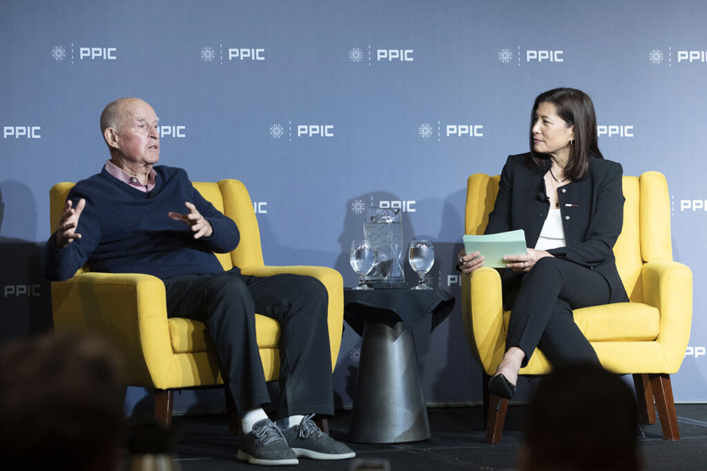 photo - Edmund G. Brown, former Governor of California and Tani Cantil-Sakauye, President and CEO, PPIC