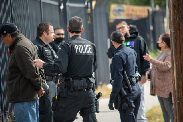 photo - LAPD Officers Responding to Incident in Northridge, California