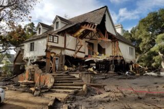 photo - Montecito Home Damaged by Post Wildfire Debrisflow