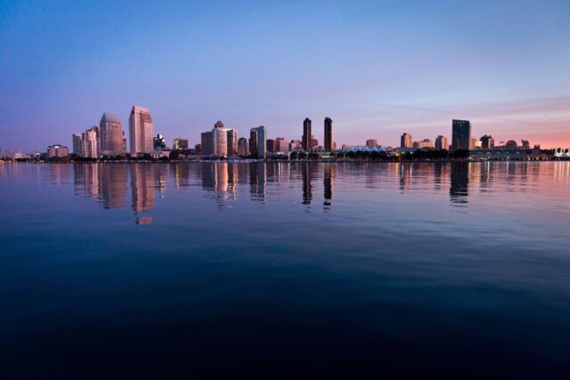 photo - San Diego Skyline Reflects in San Diego Bay during an Early Morning Sunrise, pixel-ca-dwr-FL_San_Diego-8565
