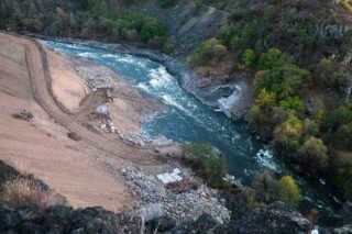 photo - Aerial View of the Klamath river where the Copco 2 Dam was Located, pixel-ca-dwr-2023_10_01_SA_0001_Copco_2_Dam