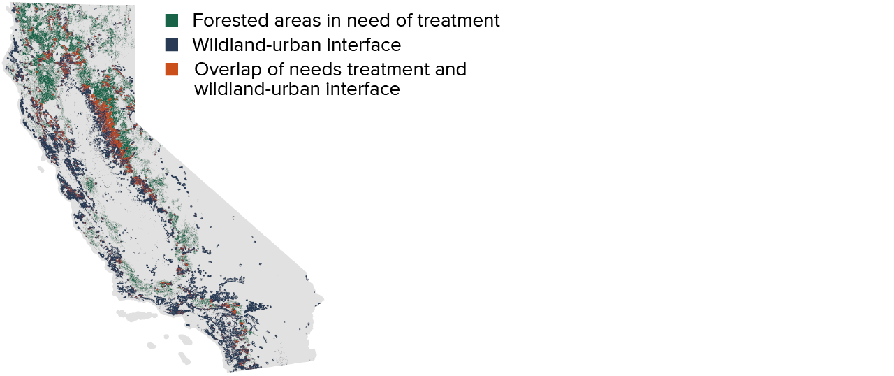 Figure 4 - Thirty percent of the state’s lands fall in priority areas for treatment