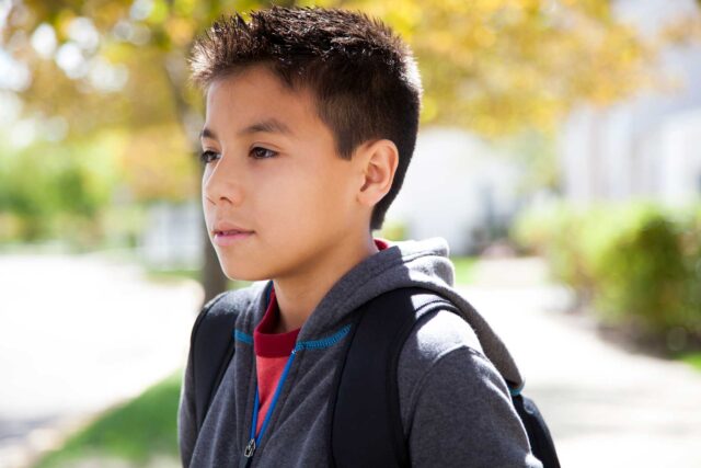 photo - Elementary Student Wearing a Backpack