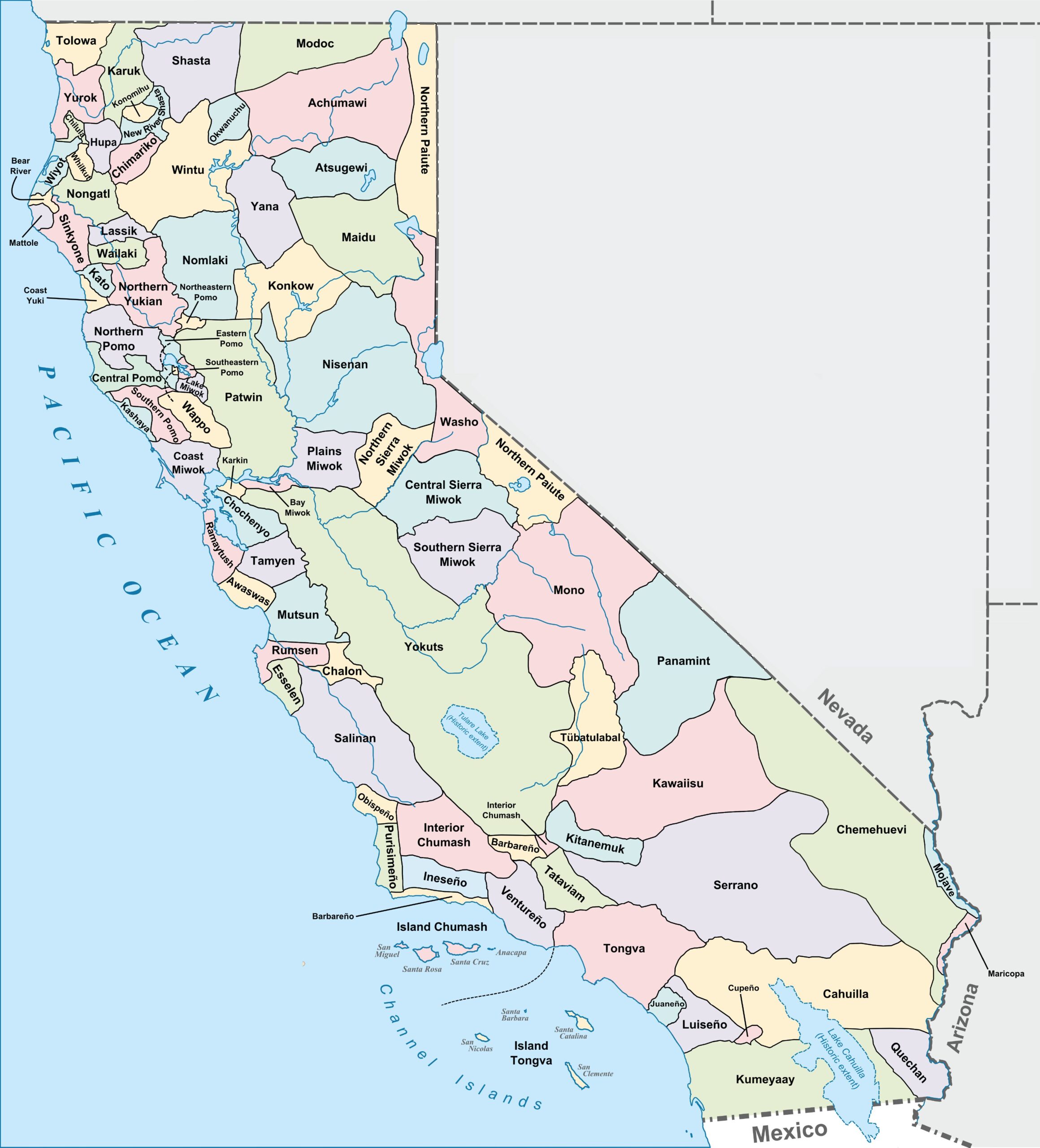 Figure 1 - Ancestral Tribal groups in California