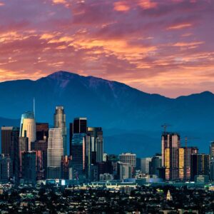 photo - Los Angeles skyline at sunset