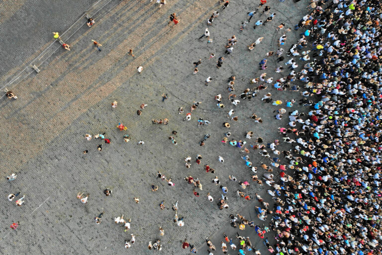 photo - Aerial View of Crowd of People