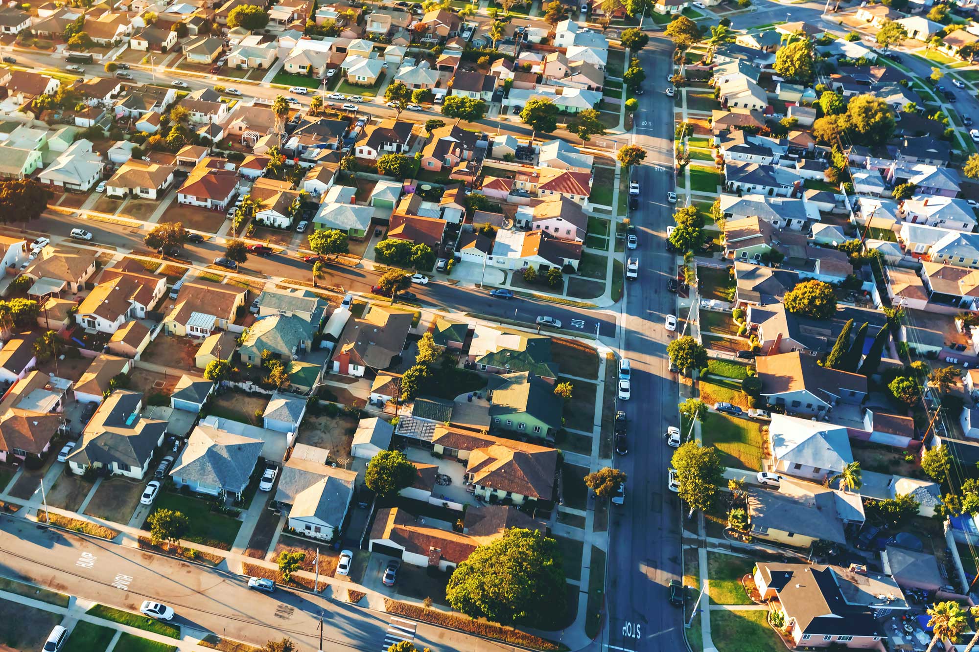 photo - Aerial View of Residential Neighborhood in Los Angeles
