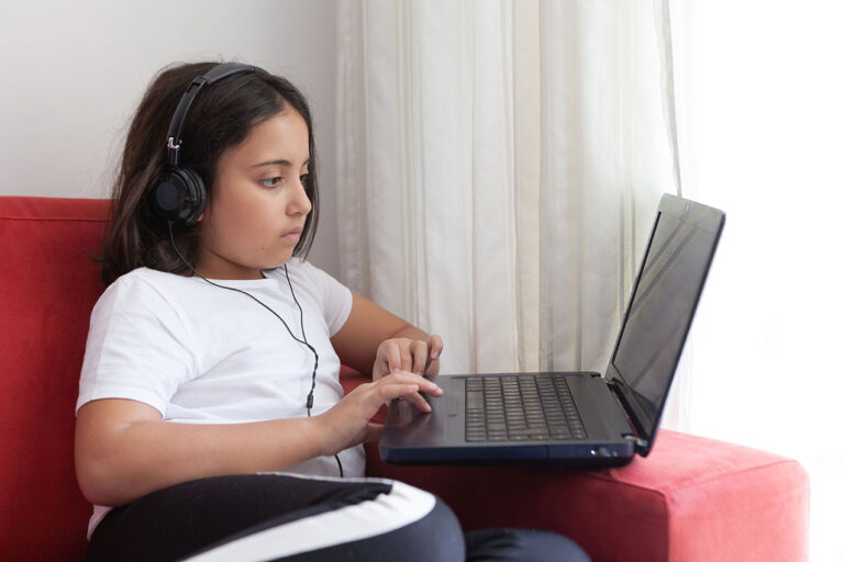 photo - Child Distance Learning from Home