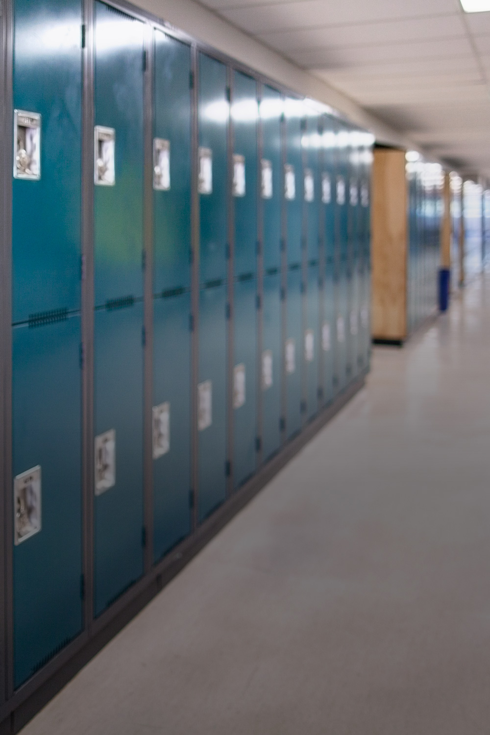photo - Close up of a row of school lockers