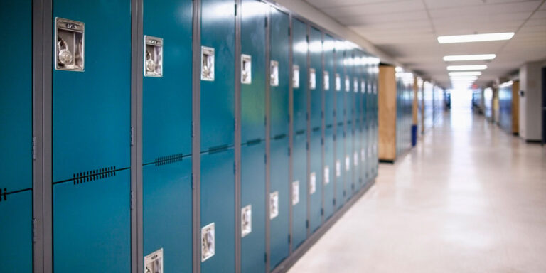 photo - Close Up of a Row of School Lockers
