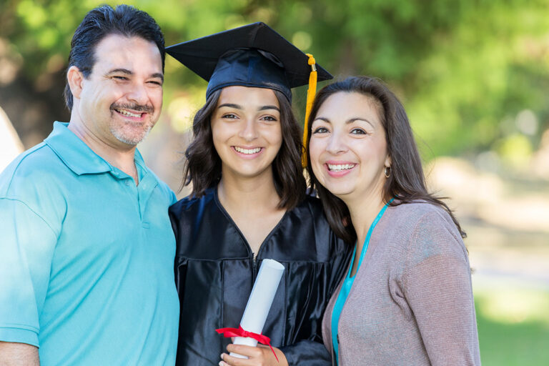 image - College Graduate with her Parents