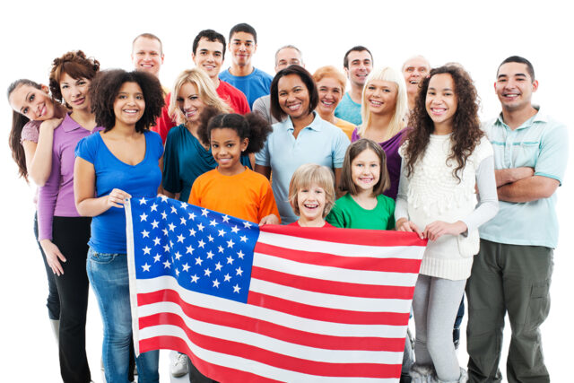 Photo of People Holding American Flag