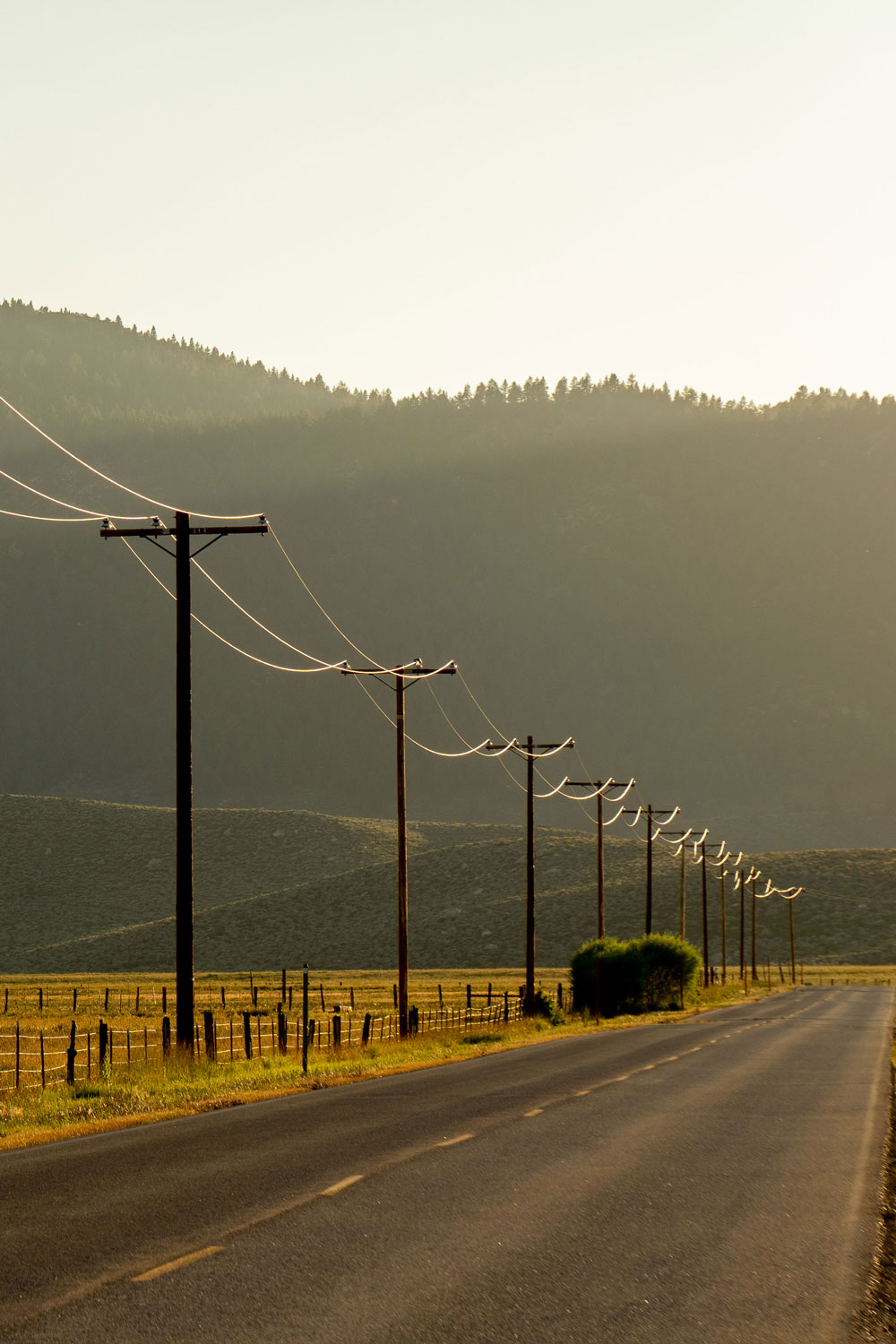 photo - Electric Power Line along Rural Highway in Bridgeport, California