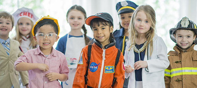 photo - Elementary School Students Dressed up in Future Job Costumes