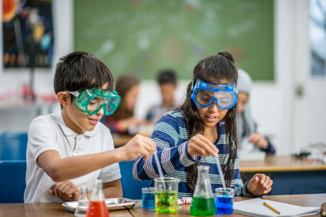 photo - Elementary School Students Working on a Science Experiment