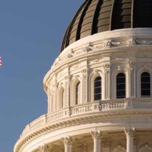 photo - Flags Fly at California's Capital Building