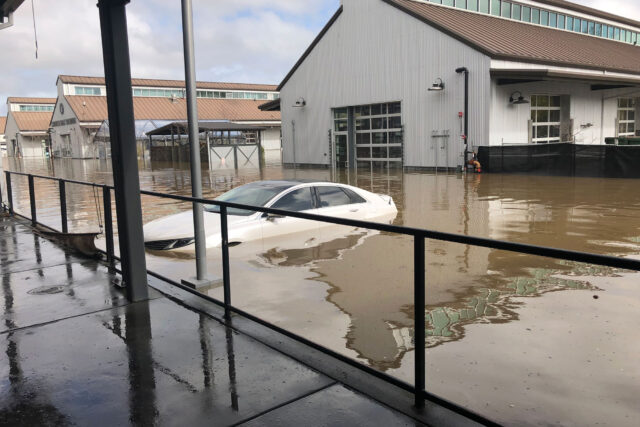 photo - Flooding After Atmospheric River Dumped a Foot of Rain in 48 Hours on Downtown Sebastopol California