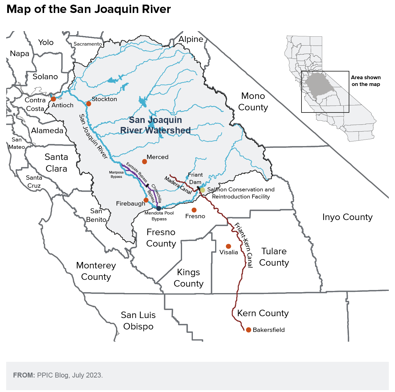 map - San Joaquin River