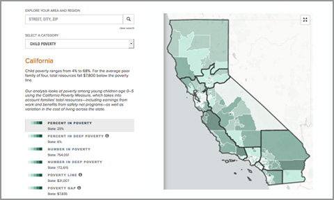 Image of Geography of Child Poverty in California interactive map
