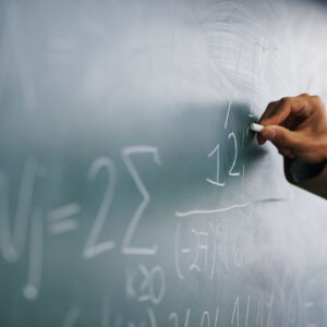 photo - Teaching Math on Blackboard