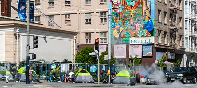 photo - Homeless Tents on City Streets In San Francisco