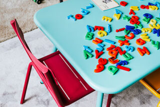photo - Kindergarten Classroom Table with Alphabet Letters