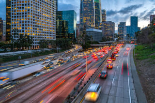photo - Los Angeles Traffic at Dusk