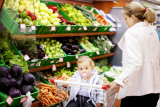 photo - Mother and Toddler Grocery Shopping
