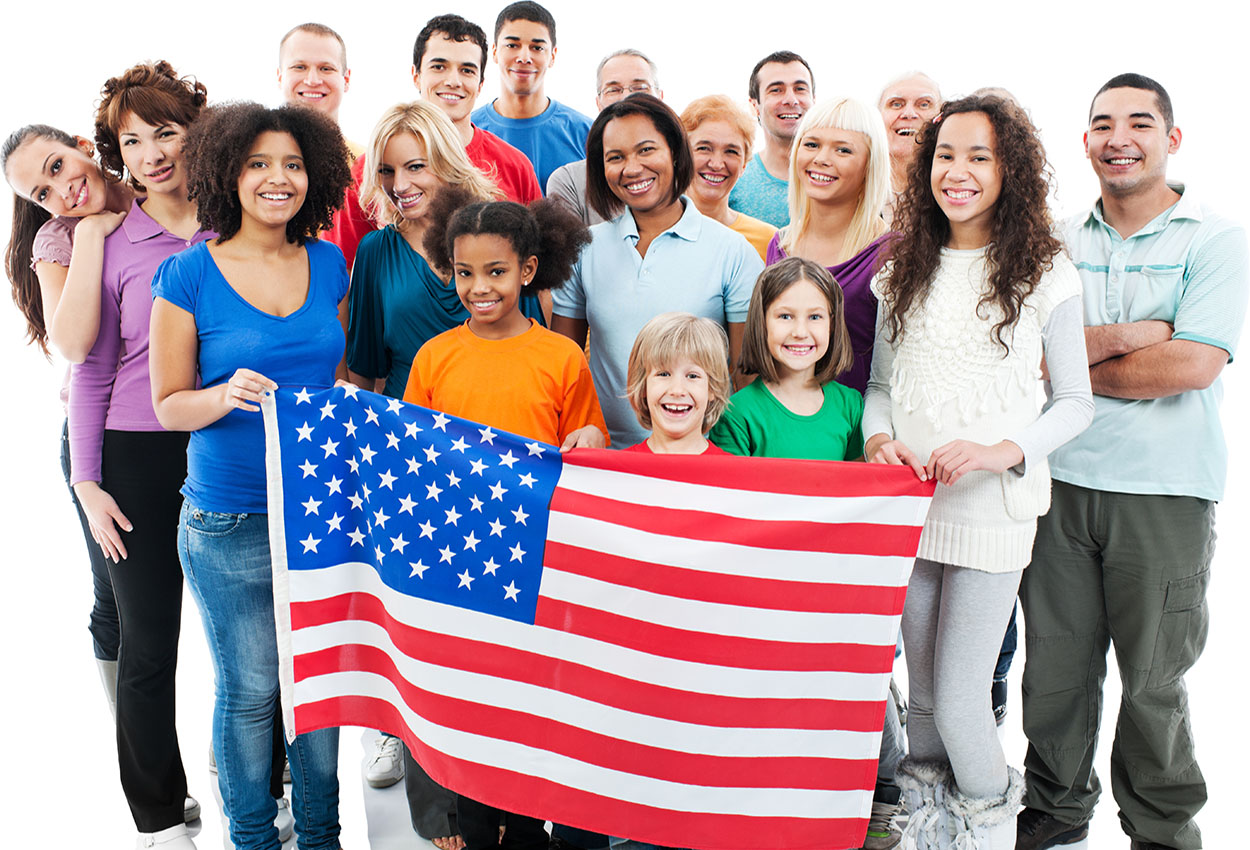 photo - People with American Flag