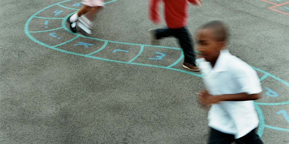 Primary school children chasing each other in a school playground pdf