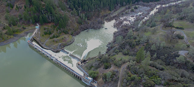 photo - Scott Dam on the Eel River by Mike Wier