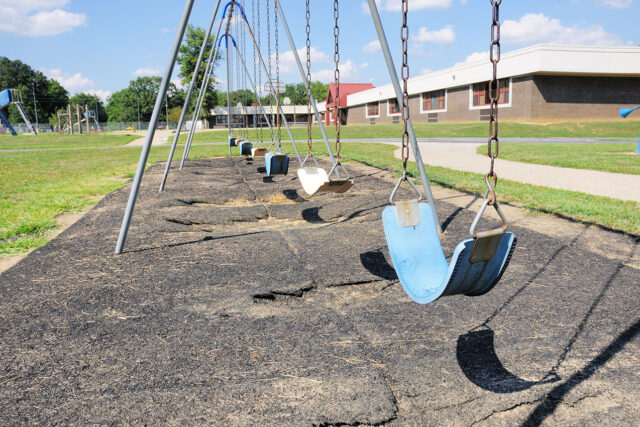 photo - Swing Set on Public Elementary School Playground