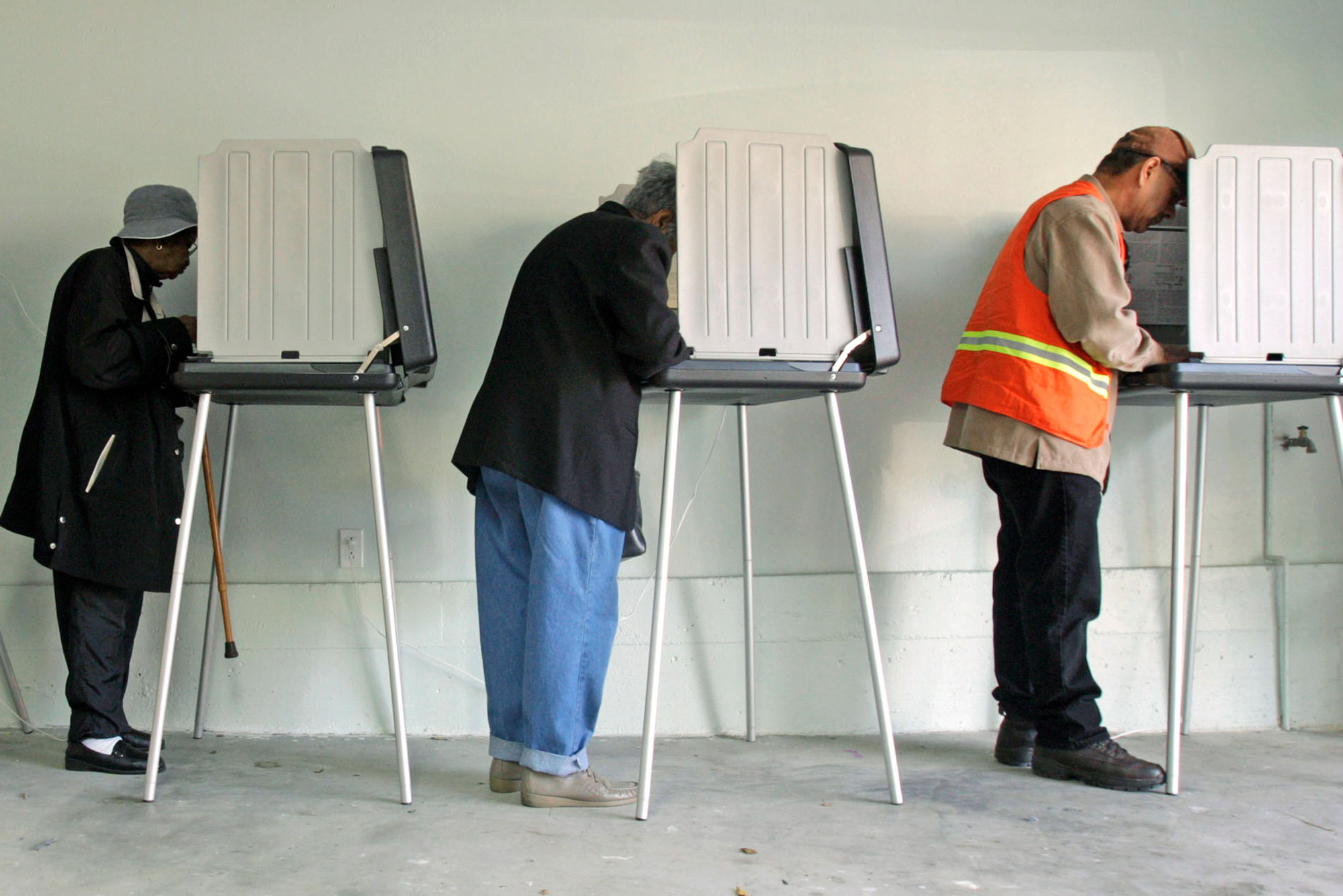photo - Three Voters at the Polls