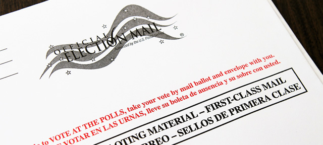 Photo of Vote by Mail Ballot and Envelope